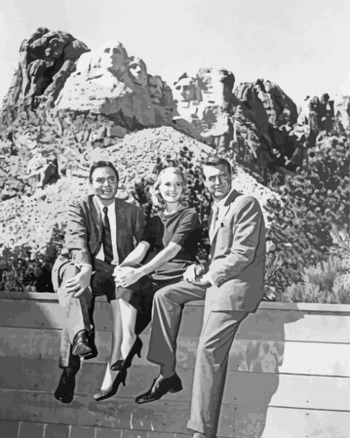 North By Northwest Stars Pose At Rushmore Paint By Numbers