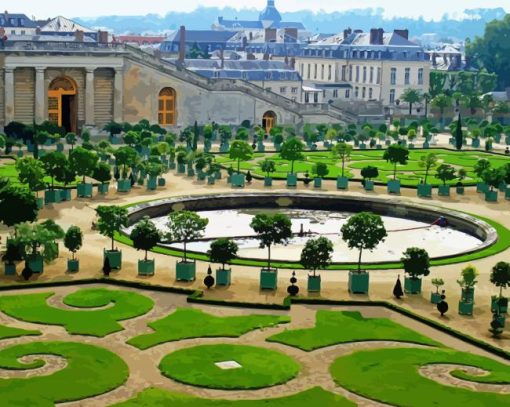 Palace Of Versailles Garden In France Paint By Numbers