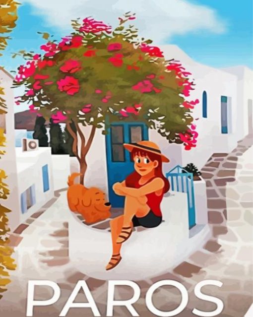 Paros Poster Paint By Numbers