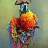 Parrot Bird With Hat Paint By Numbers