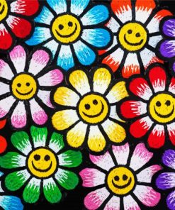 Rainbow Happy Flowers Paint By Numbers