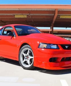 Red 2000 Ford Mustang Gt Paint By Numbers