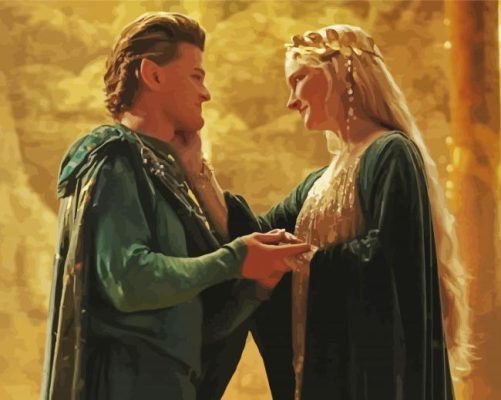 Rings Of Power Galadriel And Elrond Paint By Numbers