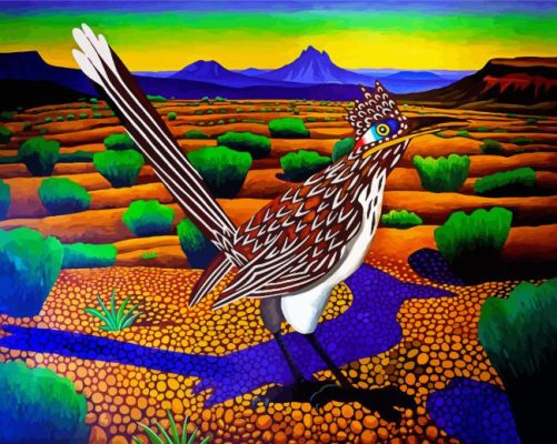 Roadrunner Bird In The Desert Paint By Numbers