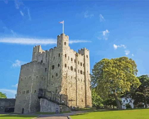 Rochester Castle England Building Paint By Numbers