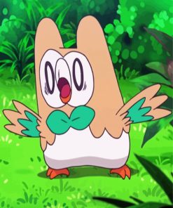 Rowlet Anime Paint By Numbers