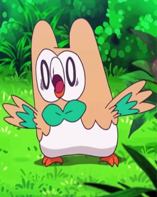 Rowlet Anime Paint By Numbers