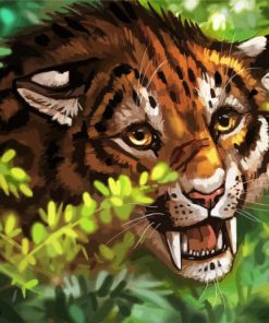 Saber Tooth Tiger Cub Paint By Numbers