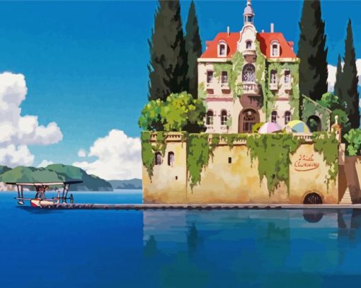 Studio Ghibli Landscape Island Paint By Numbers