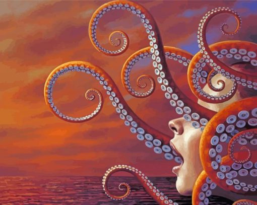 Tentacles Girl Paint By Numbers