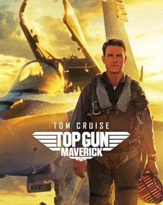 Top Gun Tom Cruise Poster Paint By Numbers