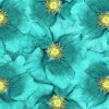 Turquoise Flowers Paint By Numbers