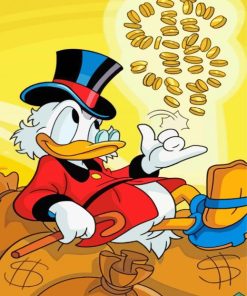 Uncle Scrooge Playing With Money Paint By Numbers