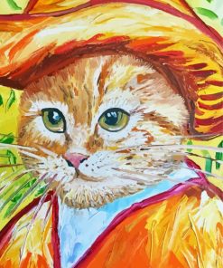 Van Gogh Cat Animal Paint By Numbers