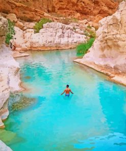 Wadi Ash Shab Oman Paint By Numbers