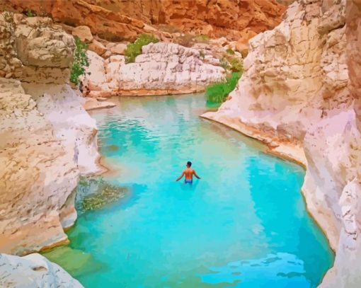 Wadi Ash Shab Oman Paint By Numbers