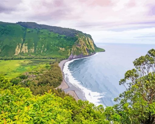 Waipio Valley Landscape Paint By Numbers