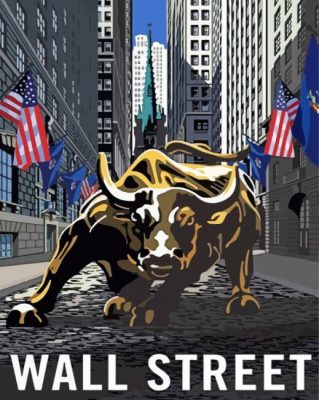 Wall Street Bull Poster Paint By Numbers