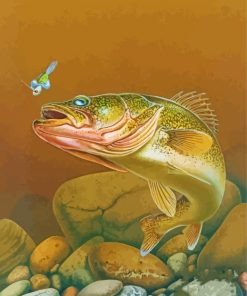 Walleye Fishing Art Paint By Numbers