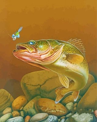 Walleye Fishing Art Paint By Numbers