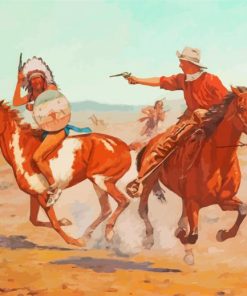 Western Cowboy And Indian Paint By Numbers