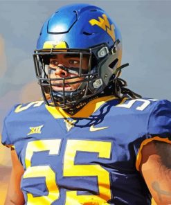 Wvu American Football Player Paint By Numbers