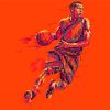 Abstract Basketball Player Paint By Numbers