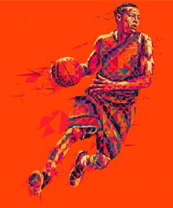 Abstract Basketball Player Paint By Numbers