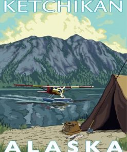 Aesthetic Ketchikan Poster Art Paint By Numbers
