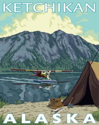 Aesthetic Ketchikan Poster Art Paint By Numbers