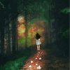 Aesthetic Lonely Girl In Forest Paint By Numbers