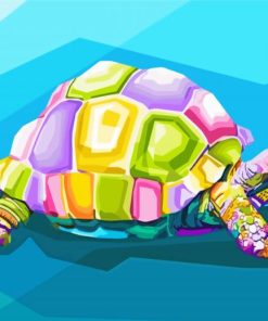 Aesthetic Pop Art Turtle Paint By Numbers