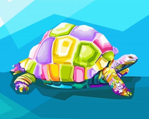 Aesthetic Pop Art Turtle Paint By Numbers