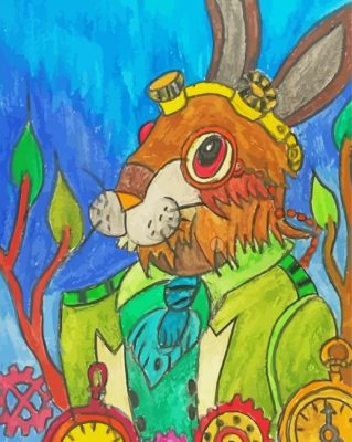 Aesthetic Steampunk Rabbit Art Paint By Numbers