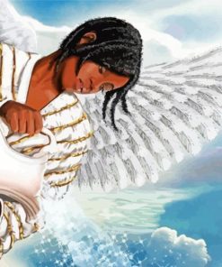 African American Black Angel Paint By Numbers