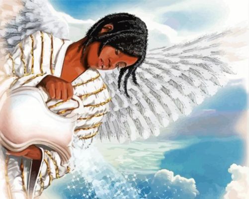 African American Black Angel Paint By Numbers