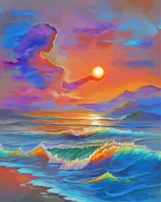 Beautiful Seascape Jim Warren Paint By Numbers