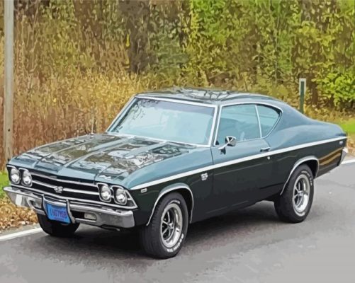 Black 1969 Chevelle Ss 396 Paint By Numbers