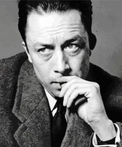 Black And White Albert Camus Paint By Numbers