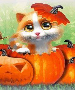 Cartoon Halloween Cats Paint By Numbers