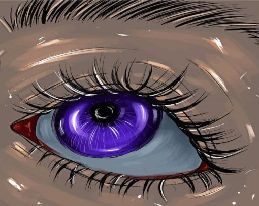 Close Up Violet Eyes Art Paint By Numbers