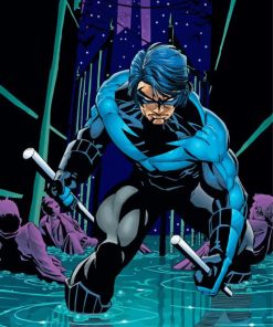 Cool Nightwing Paint By Numbers