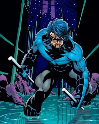 Cool Nightwing Paint By Numbers