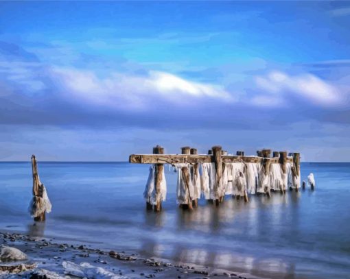 Cool Winter Beach Paint By Numbers