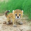 Cute Little Cheetah Baby Paint By Numbers