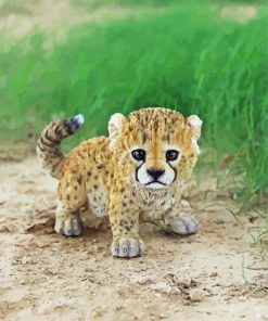 Cute Little Cheetah Baby Paint By Numbers