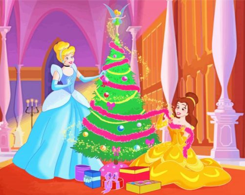 Cute Princesses Disney Christmas Paint By Numbers