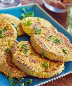 Delicious Fried Green Tomatoes Food Paint By Numbers