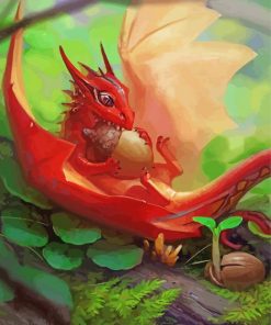 Dragon And Acorn Paint By Numbers
