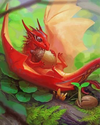 Dragon And Acorn Paint By Numbers